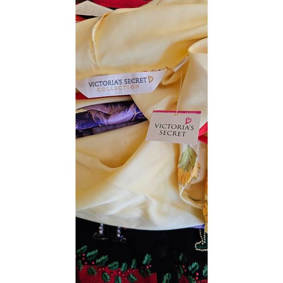 NWT Vintage Victoria's Secret GOLD Floral Long Nightgown & Kimono Robe Set Small - Picture 11 of 11